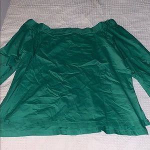 NWT Loft Off the Shoulder Top with Button details